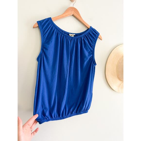 Madewell | NWT Bubble Tee in Brilliant Sapphire Blue | Sz M - Picture 3 of 7